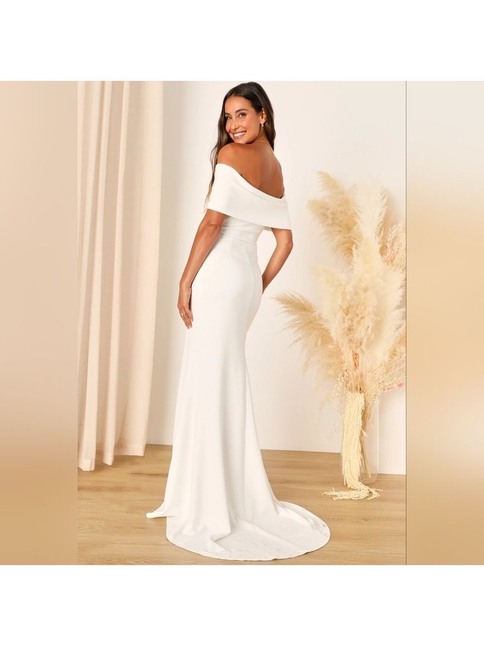 Lulus | Exceptional Romance White Off-Shoulder Mermaid Maxi Dress | Bridal Gown